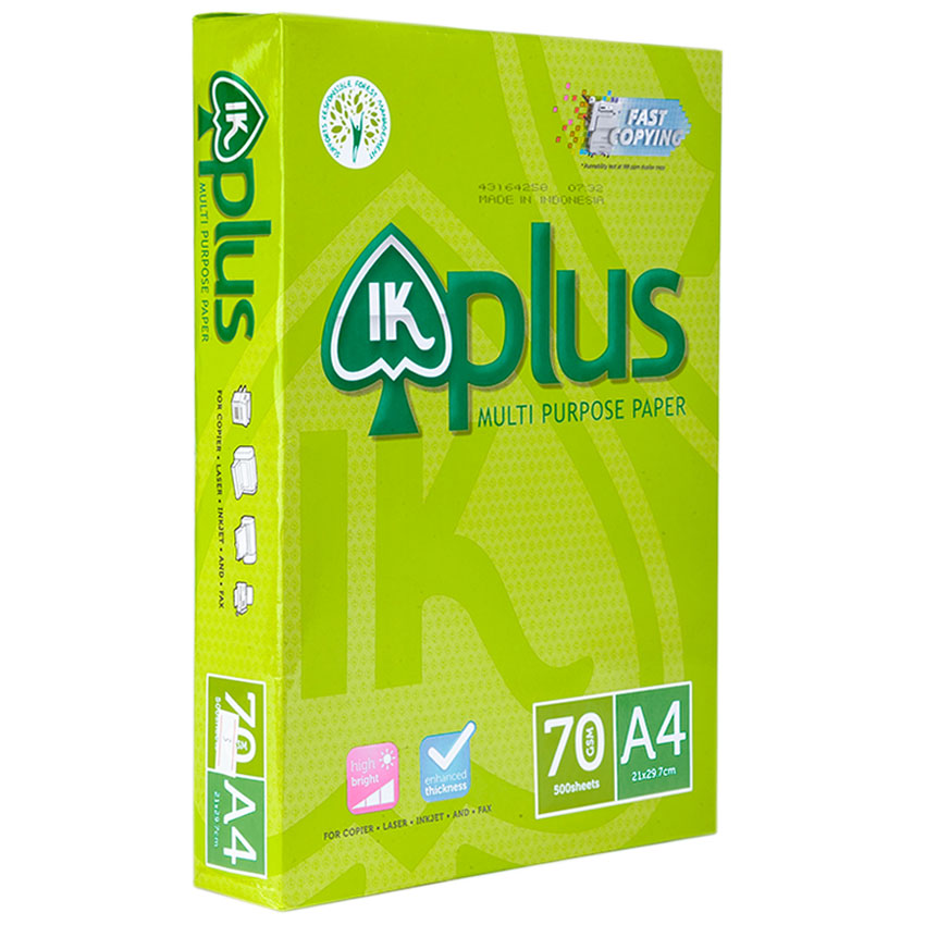 Giấy IK Plus A4 ĐL70gsm